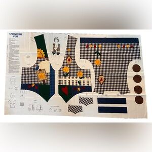 DreamSpinners Springtime Vest Cut-and-Sew Fabric Panel Sewing Kit
